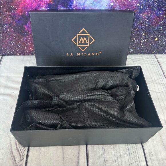 La Milano Men’s Double Monk Strap Black Leather Formal Dress Shoes Sz 9.5 - Picture 4 of 16